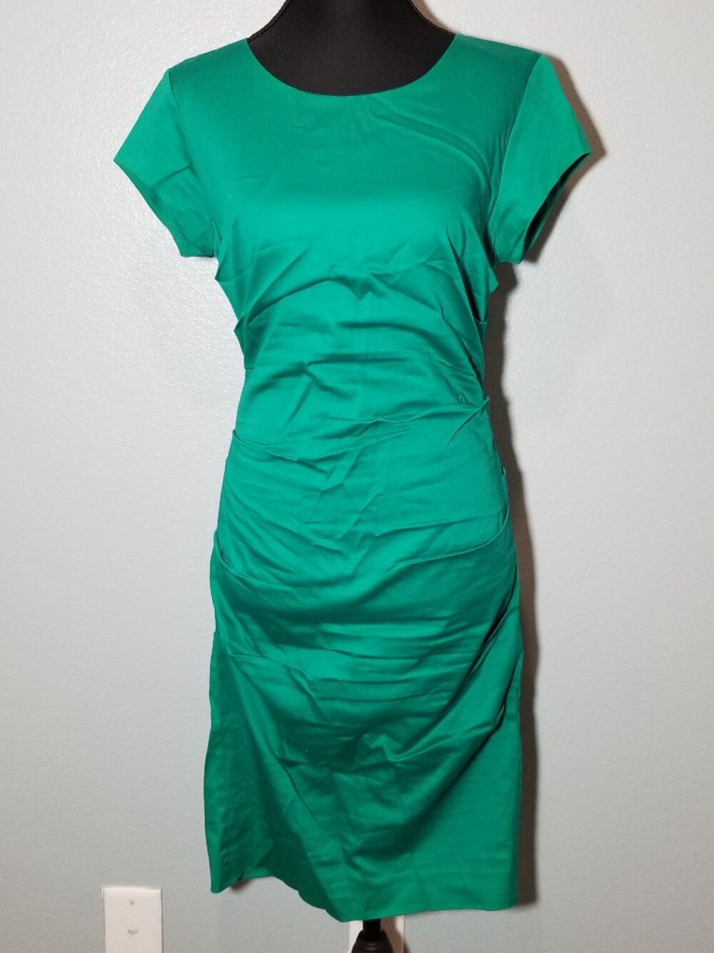 Katherine Kelly Womens Size 2 Green Dress Office Preppy Minimalist Classic Retro